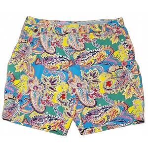 Polo Ralph Lauren Vintage Golf Mens 35x9 Paisley Colorful Shorts